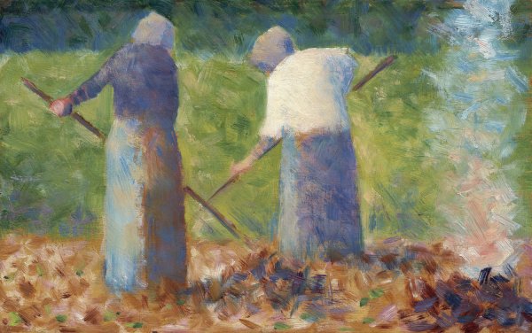 Haymakers at Montfermeil  by Georges Seurat - Hand-Painted Oil Painting Reproduction