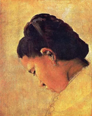 Head of a Girl by Georges Seurat Oil Painting