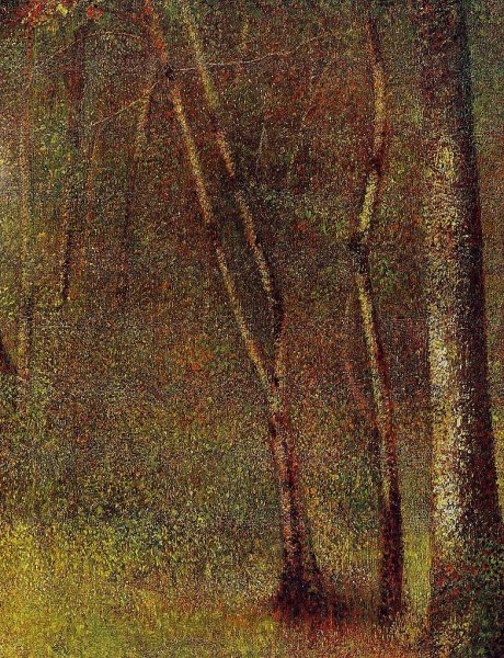 Main Product Photo of In the Woods at Pontaubert Painting by Georges Seurat