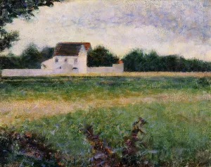 Landscape of the Ile de France painting by Georges Seurat