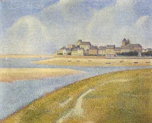 Le Crotoy, Upstream painting by Georges Seurat