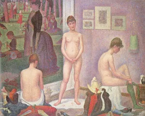 Les Poseuses by Georges Seurat - Oil Painting Reproduction