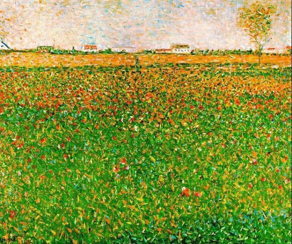 Main Product Photo of Lucerne (also known as alfalfa field) Painting by Georges Seurat