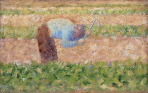Man with a Hoe by Georges Seurat Oil Painting