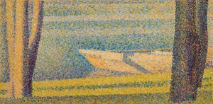 Moored Boats and Trees by Georges Seurat Oil Painting