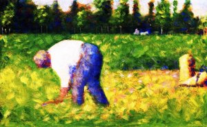 Peasant Working by Georges Seurat Oil Painting
