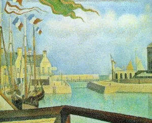 Port-en-Bassin - Sunday Oil painting by Georges Seurat