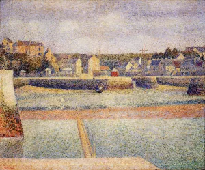 Port-en-Bessin, The Outer Harbor, Low Tide Oil painting by Georges Seurat