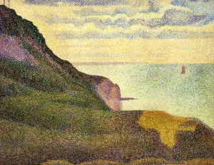 Port-en-Bessin, the Semaphore and Cliffs Oil painting by Georges Seurat