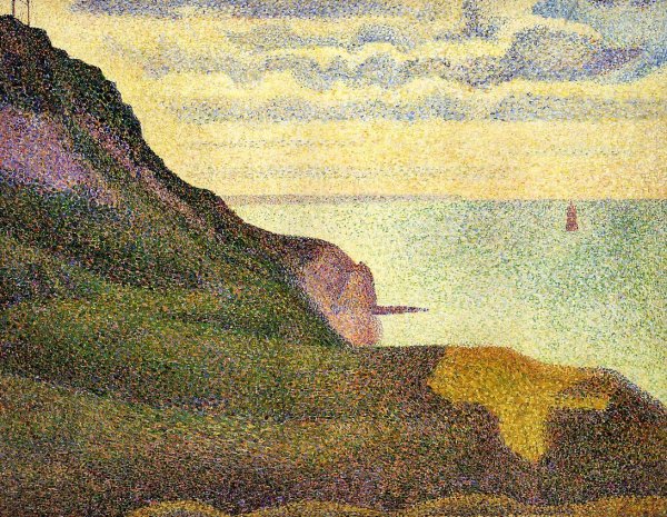 Main Product Photo of Port-en-Bessin, the Semaphore and Cliffs Painting by Georges Seurat