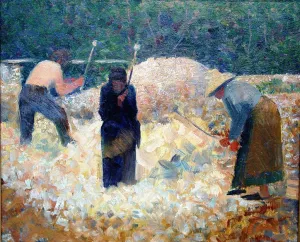 Rock-Breakers, Le Raincy by Georges Seurat - Oil Painting Reproduction