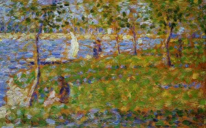 Sailboat painting by Georges Seurat