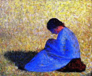 Seated Woman Oil painting by Georges Seurat