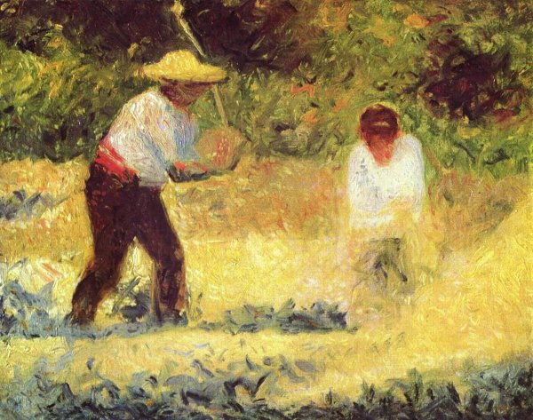 Stone Breaker by Georges Seurat - Hand-Painted Oil Painting Reproduction