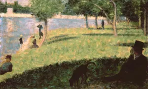 Study for 'La Grande Jatte' Oil painting by Georges Seurat