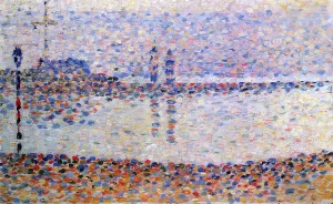 Study for 'The Channel at Gravelines' Oil painting by Georges Seurat