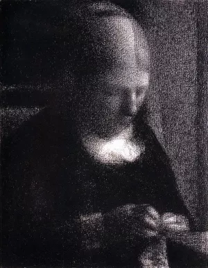 The Artist's Mother Oil painting by Georges Seurat