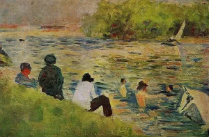 The Bank of the Seine by Georges Seurat Oil Painting