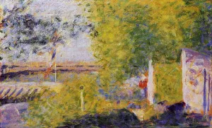 The Bineau Bridge Oil painting by Georges Seurat