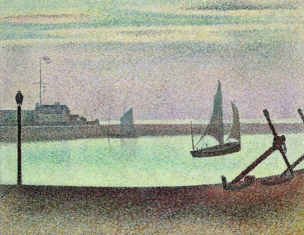 Main Product Photo of The Channel at Gravelines, Evening Painting by Georges Seurat