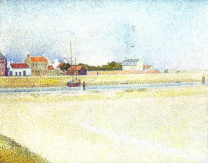 The Channel at Gravelins, Grand-Fort-Philippe Oil painting by Georges Seurat