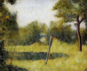 The Clearing also known as Landscape with a Stake Oil painting by Georges Seurat