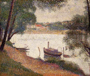 The Seine at La Grande Jatte in the Spring Oil painting by Georges Seurat