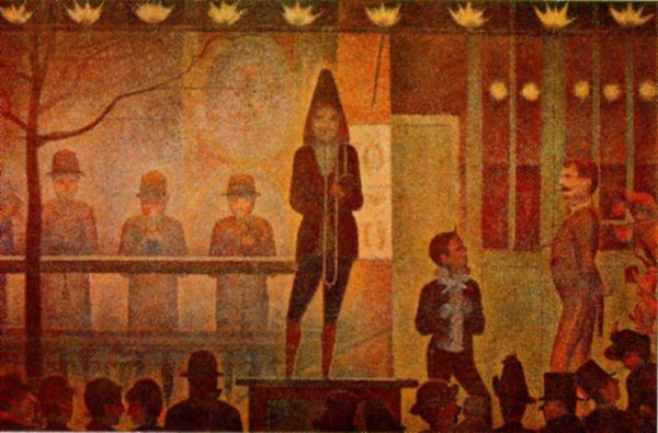 Main Product Photo of The Side Show Painting by Georges Seurat