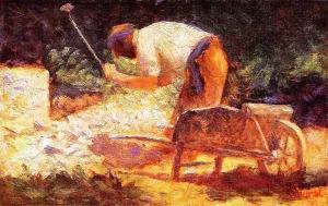 The Stone Breaker 2 by Georges Seurat - Oil Painting Reproduction
