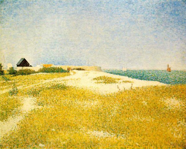 Main Product Photo of View of Fort Samson, Grandcamp Painting by Georges Seurat