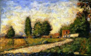 Village Road by Georges Seurat Oil Painting