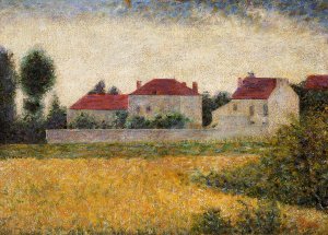 White Houses, Ville d'Avray by Georges Seurat Oil Painting