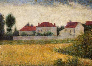 White Houses, Ville d'Avray by Georges Seurat - Oil Painting Reproduction