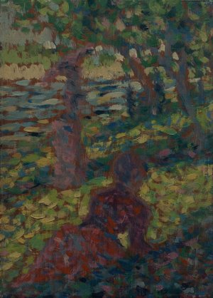 Woman in a Park by Georges Seurat Oil Painting