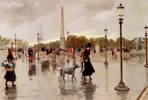 Place De La Concorde painting by Georges Stein