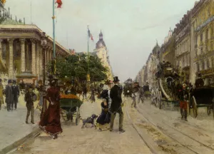 Rue du Colisee by Georges Stein - Oil Painting Reproduction