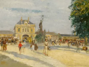 The Station At Vichy by Georges Stein Oil Painting