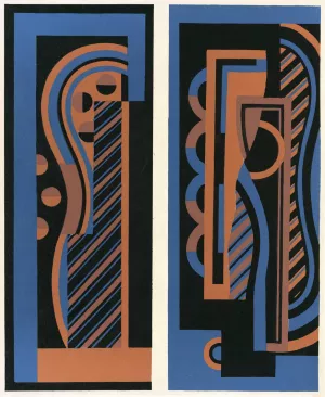 Collection decors et couleurs Pl.01 by Georges Valmier Oil Painting