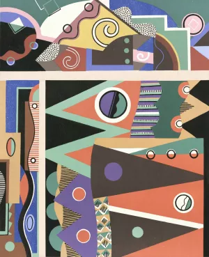 Collection decors et couleurs Pl.03 by Georges Valmier Oil Painting