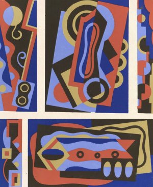 Collection decors et couleurs Pl.10 by Georges Valmier Oil Painting