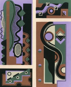 Collection decors et couleurs Pl.18 by Georges Valmier Oil Painting