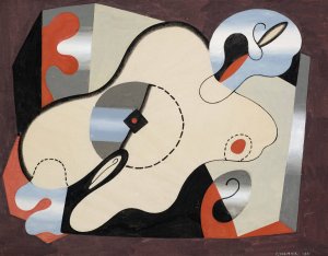 Composition abstraite by Georges Valmier Oil Painting