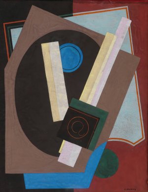 Composition, Motif Decoratif by Georges Valmier Oil Painting
