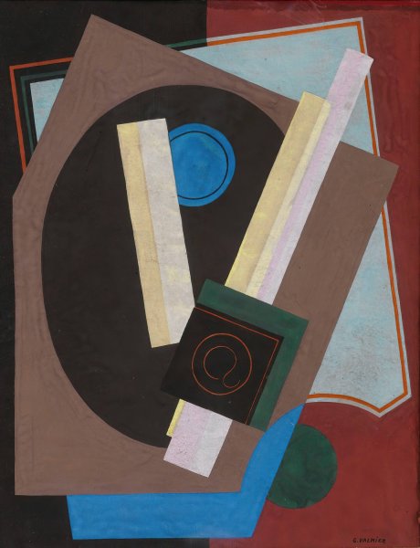 Composition, Motif Decoratif  by Georges Valmier - Hand-Painted Oil Painting Reproduction