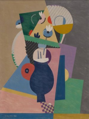 Pot de fleurs by Georges Valmier Oil Painting