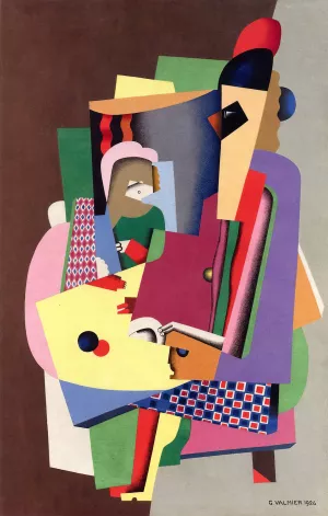The piano lesson by Georges Valmier Oil Painting
