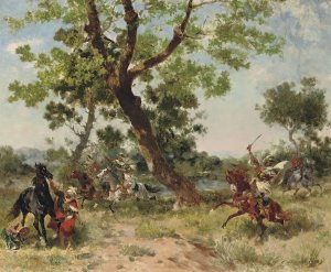 A Raiding Party by Georges Washington Oil Painting