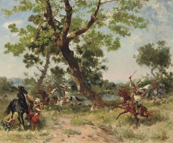 Main Product Photo of A Raiding Party Painting by Georges Washington