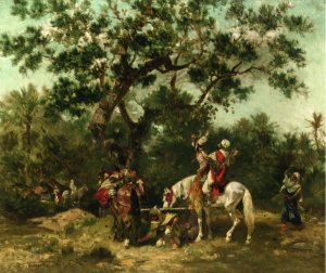 Bedouins Gathering Food by Georges Washington Oil Painting