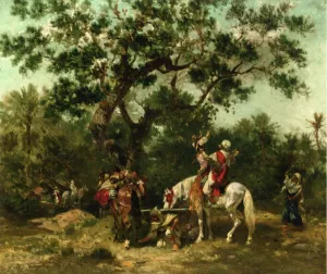 Bedouins Gathering Food by Georges Washington - Oil Painting Reproduction